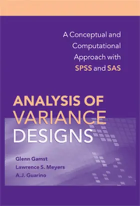 Gamst / Meyers / Guarino |  Analysis of Variance Designs | Buch |  Sack Fachmedien