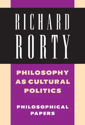 Rorty |  Philosophy as Cultural Politics | Buch |  Sack Fachmedien