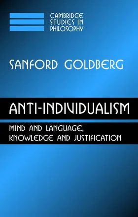 Goldberg | Anti-Individualism | Buch | 978-0-521-88048-0 | www.sack.de