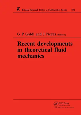 Galdi / Necas |  Recent Developments in Theoretical Fluid Mechanics | Buch |  Sack Fachmedien