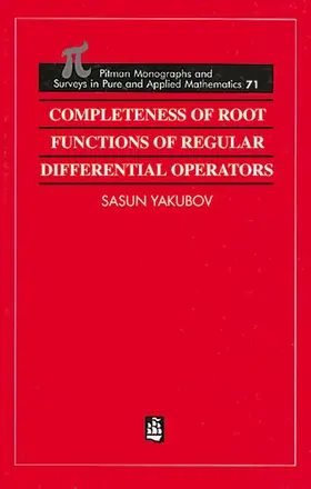Yakubov |  Completeness of Root Functions of Regular Differential Operators | Buch |  Sack Fachmedien
