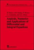 Bach / Hsiao / Sandig |  Analysis, Numerics and Applications of Differential and Integral Equations | Buch |  Sack Fachmedien