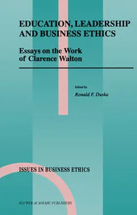 Duska |  Education, Leadership and Business Ethics | eBook | Sack Fachmedien