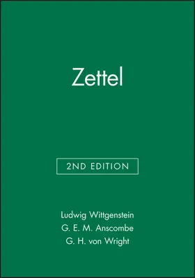Wittgenstein / Anscombe / von Wright |  Zettel | Buch |  Sack Fachmedien