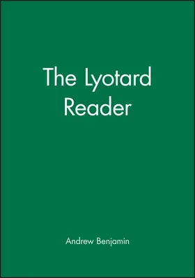Benjamin |  Lyotard Reader | Buch |  Sack Fachmedien
