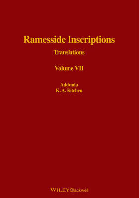 Kitchen | RAMESSIDE INSCRIPTIONS ADDENDA | Buch | 978-0-631-18433-1 | sack.de