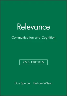 Sperber / Wilson |  Relevance 2e | Buch |  Sack Fachmedien