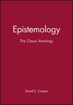 Cooper | Epistemology P | Buch | 978-0-631-21088-7 | www.sack.de