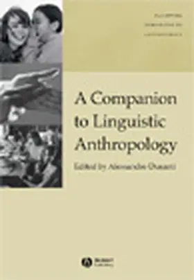 Duranti |  A Companion to Linguistic Anthropology | Buch |  Sack Fachmedien