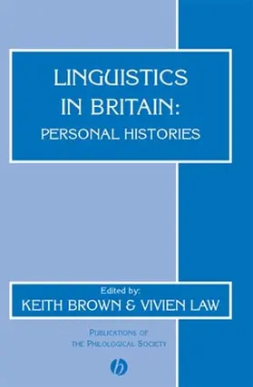 Brown / Law |  Linguistics in Britain | Buch |  Sack Fachmedien
