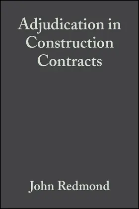 Redmond |  Adjudication in Construction Contracts | Buch |  Sack Fachmedien
