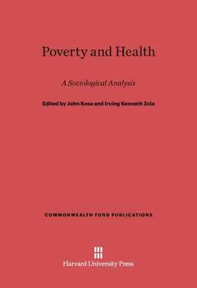 Kosa / Zola |  Poverty and Health | Buch |  Sack Fachmedien