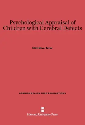 Taylor |  Psychological Appraisal of Children with Cerebral Defects | Buch |  Sack Fachmedien
