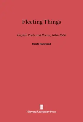 Hammond |  Fleeting Things | Buch |  Sack Fachmedien