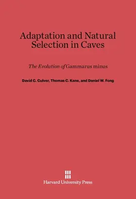 Culver / Kane / Fong |  Adaptation and Natural Selection in Caves | Buch |  Sack Fachmedien