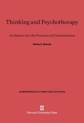 Shands |  Thinking and Psychotherapy | Buch |  Sack Fachmedien