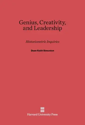 Simonton |  Genius, Creativity, and Leadership | Buch |  Sack Fachmedien