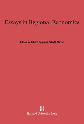 Kain / Meyer |  Essays in Regional Economics | Buch |  Sack Fachmedien