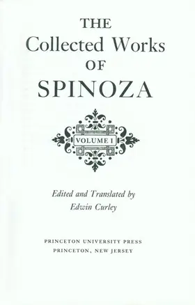 Spinoza |  The Collected Works of Spinoza, Volume I | Buch |  Sack Fachmedien