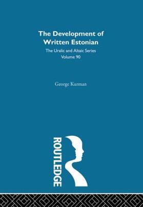 Kurman | The Development of Written Estonian | Buch | 978-0-7007-0890-1 | sack.de
