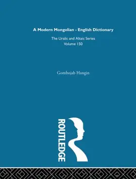 Hangin |  Modern Mongolian-English Dictionary | Buch |  Sack Fachmedien