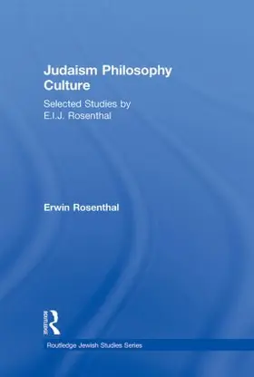Rosenthal |  Judaism, Philosophy, Culture | Buch |  Sack Fachmedien