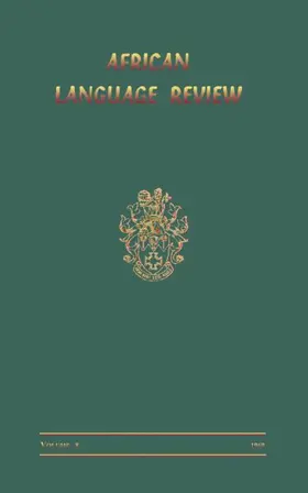 Dalby |  African Language Review | Buch |  Sack Fachmedien