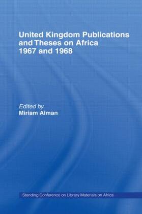 Alman | United Kingdom Publications and Theses on Africa 1967-68 | Buch | 978-0-7146-2996-4 | sack.de