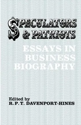 Davenport-Hines | Speculators and Patriots | Buch | 978-0-7146-3301-5 | www.sack.de