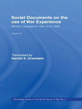 Orenstein | Soviet Documents on the Use of War Experience | Buch | 978-0-7146-3402-9 | www.sack.de