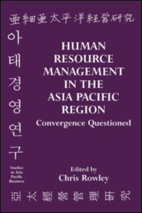 Rowley | Human Resource Management in the Asia-Pacific Region | Buch | 978-0-7146-4407-3 | sack.de
