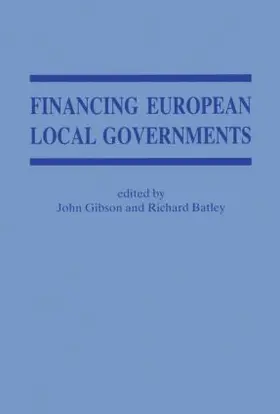 Batley / Gibson |  Financing European Local Government | Buch |  Sack Fachmedien