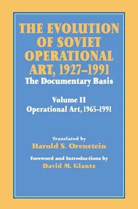 Glantz / Orenstein |  The Evolution of Soviet Operational Art, 1927-1991 | Buch |  Sack Fachmedien