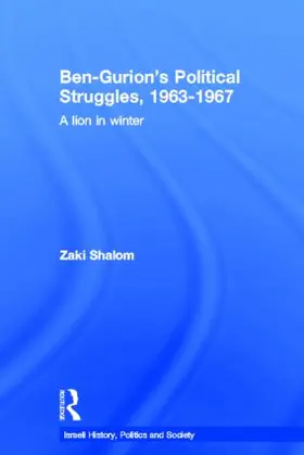 Shalom | Ben-Gurion's Political Struggles, 1963-1967 | Buch | 978-0-7146-5652-6 | www.sack.de