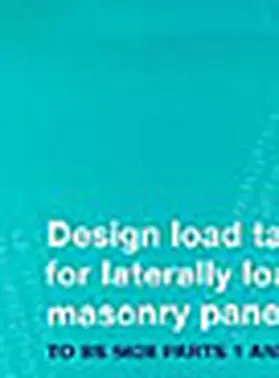 Cheng |  Design Tables for Reinforced Laterally Loaded Masonry Panels | Buch |  Sack Fachmedien