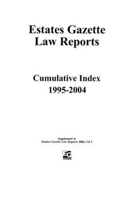 Denyer-Green / Ubhi |  EGLR 2004 Cumulative Index | Buch |  Sack Fachmedien