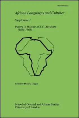 Jaggar |  Papers in Honour of R. C. Abraham (1890-1963) | Buch |  Sack Fachmedien