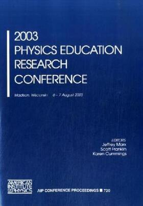 Marx / Franklin / Cummings |  2003 Physics Education Research Conference | Buch |  Sack Fachmedien