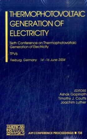 Gopinath / Coutts / Luther |  Thermophotovoltaic Generation of Electricity | Buch |  Sack Fachmedien