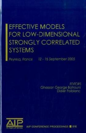 Batrouni / Poilblanc |  Effective Models for Low-Dimensional Strongly Correlated Systems | Buch |  Sack Fachmedien