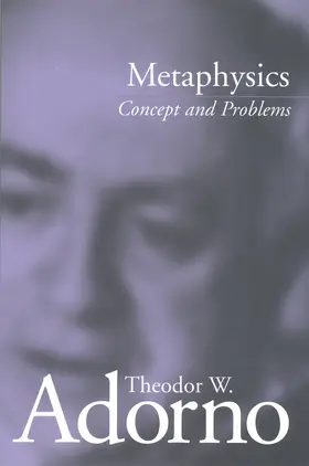 Adorno | Metaphysics | Buch | 978-0-7456-2275-0 | www.sack.de