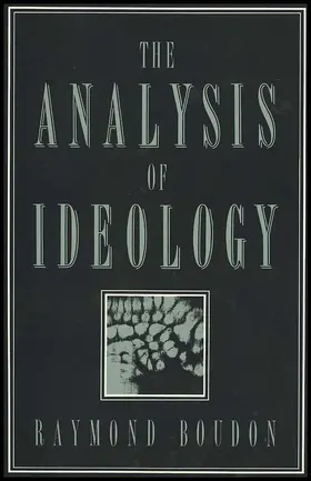 Boudon |  The Analysis of Ideology | Buch |  Sack Fachmedien