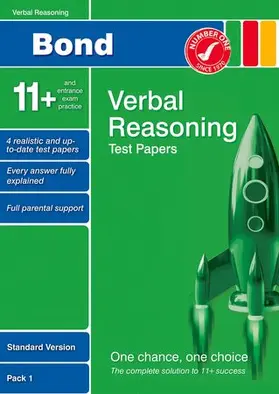 Down |  Bond 11+ Test Papers Verbal Reasoning Standard Pack 1 | Buch |  Sack Fachmedien