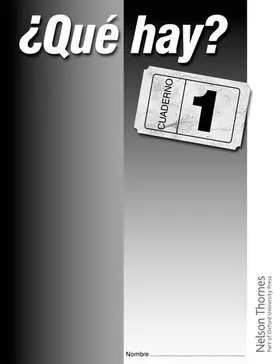 Haylett |  ¿ Que Hay? Cuaderno 1 | Buch |  Sack Fachmedien