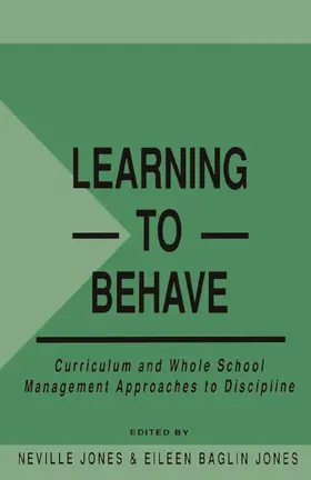 Baglin Jones / Jones |  Learning to Behave | Buch |  Sack Fachmedien