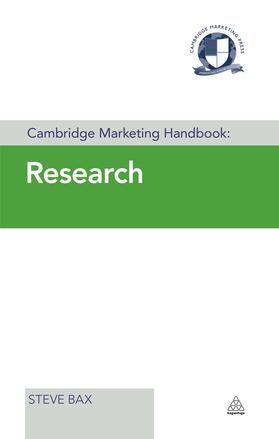Bax |  Cambridge Marketing Handbook: Research | Buch |  Sack Fachmedien