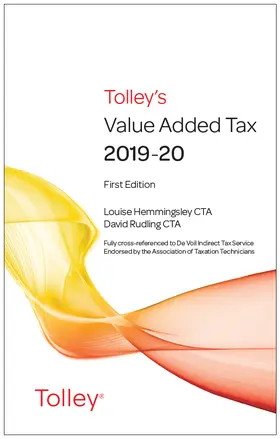 Hemmingsley / Rudling |  Tolley's Value Added Tax 2019-20 (includes First and Second editions) | Buch |  Sack Fachmedien