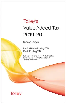 Hemmingsley / Rudling |  Tolley's Value Added Tax 2019-2020 (Second edition only) | Buch |  Sack Fachmedien