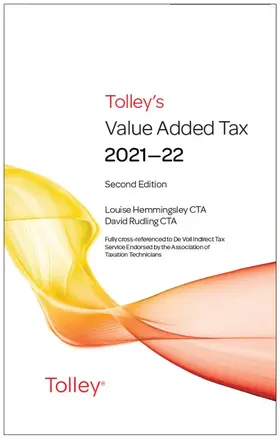 Hemmingsley / Rudling |  Tolley's Value Added Tax 2021-2022 (Second edition only) | Buch |  Sack Fachmedien