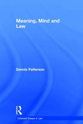 Patterson |  Meaning, Mind and Law | Buch |  Sack Fachmedien